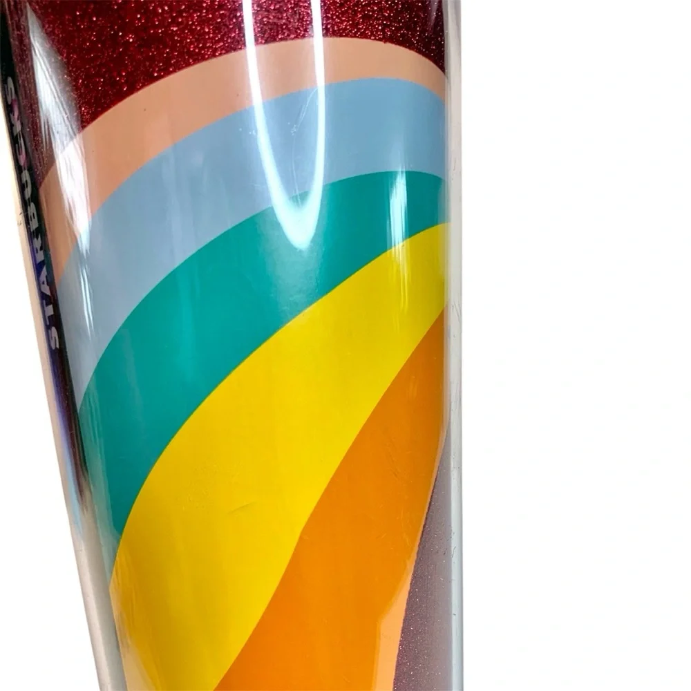 STARBUCKS 2020 Pride Glitter Siren Rainbow Target Exclusive Cold Drink Tumbler
